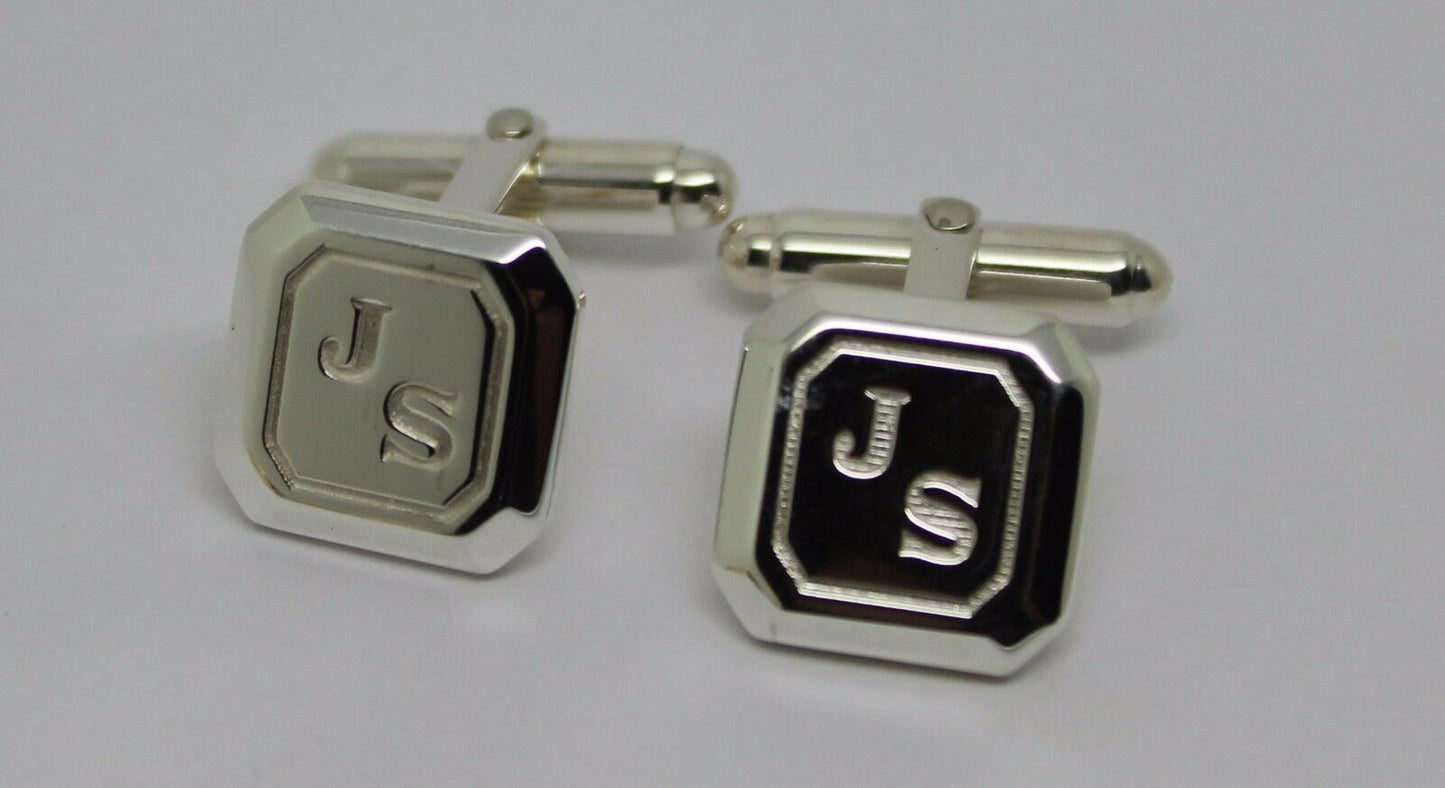Kaedesigns, Genuine Solid Sterling Silver, 925 Custom Made Heavy Cuff Links