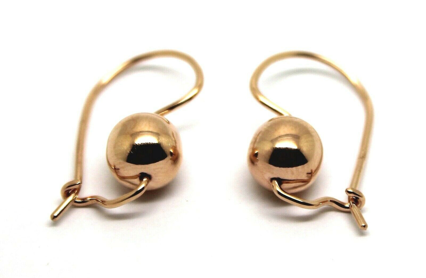 Kaedesigns Genuine 9ct 9k 375 Yellow, Rose or White Gold 8mm Plain Ball Drop Earrings