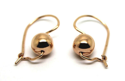 Kaedesigns Genuine 9ct 9k 375 Yellow, Rose or White Gold 8mm Plain Ball Drop Earrings