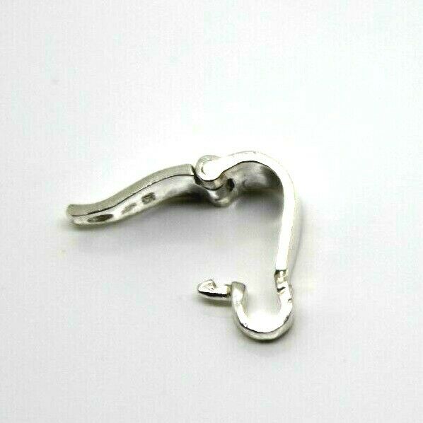 Sterling Silver 925 Pendant Clip Enhancer Bail Clasp Large 14x5mm