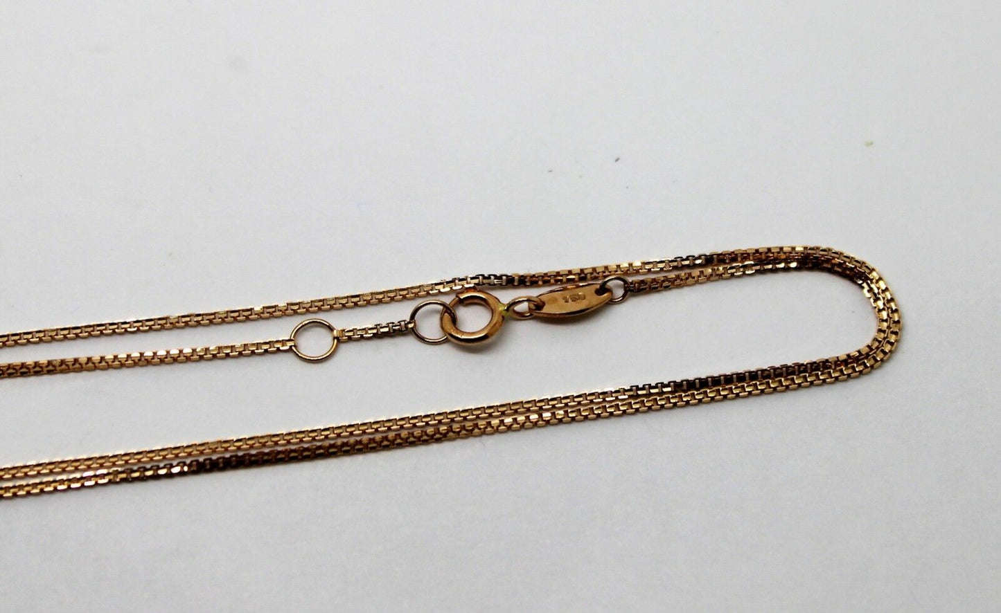 Genuine 750 18k 18ct Rose Gold Kerb Curb Chain Necklace 44cm 2.1g