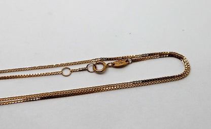 Genuine 750 18k 18ct Rose Gold Kerb Curb Chain Necklace 44cm 2.1g