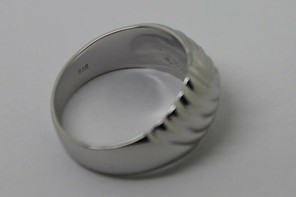 Genuine 9ct 9k 375 Yellow or Rose or White Gold or Sterling Silver Swirl Dress Ring
