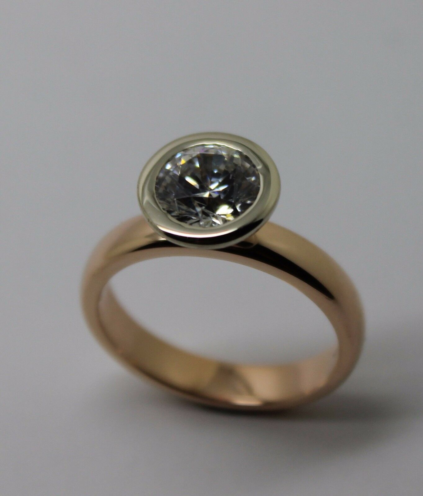 Kaedesigns, New Genuine 9ct 375 Solid White & Rose Gold Cubic Zirconia  Ring 373