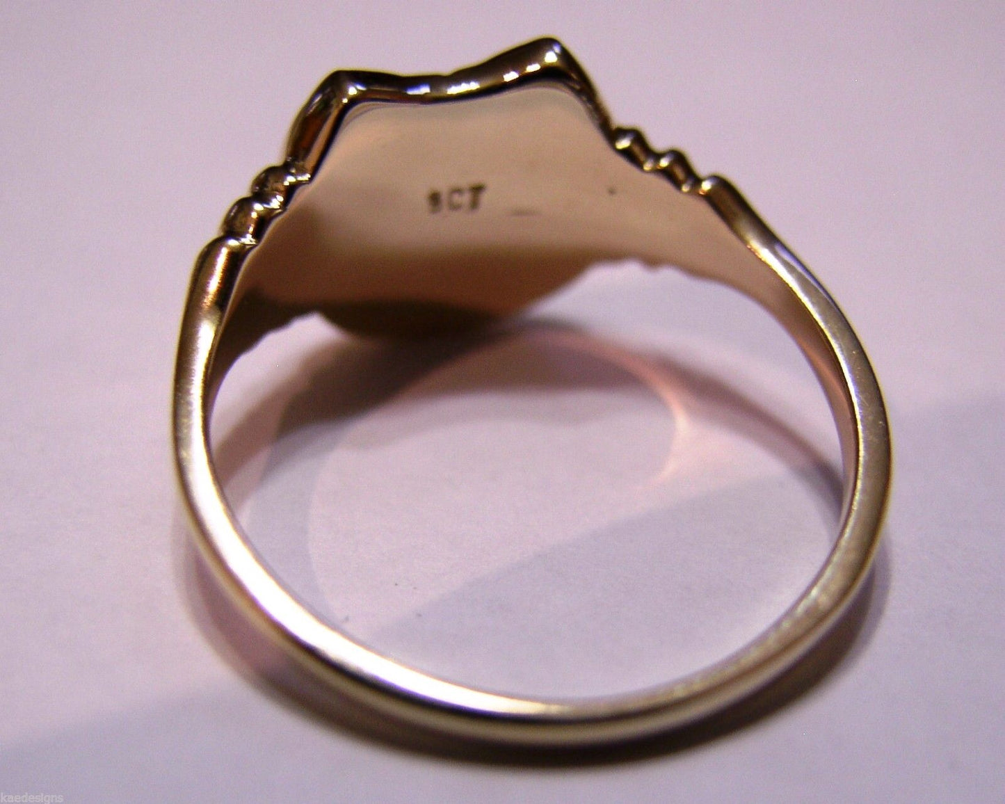 Kaedesigns, Size R Genuine Large 9ct Genuine Yellow, Rose or White Gold  Lucky Horseshoe Ring