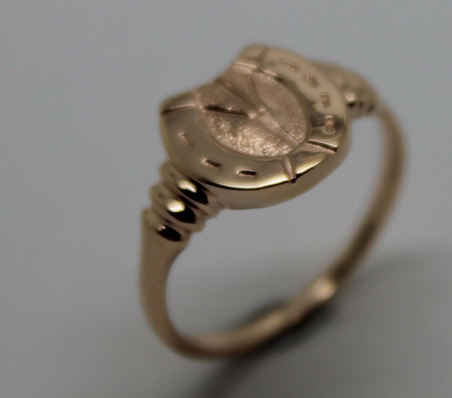 Kaedesigns, Size R Genuine Large 9ct Genuine Yellow, Rose or White Gold  Lucky Horseshoe Ring