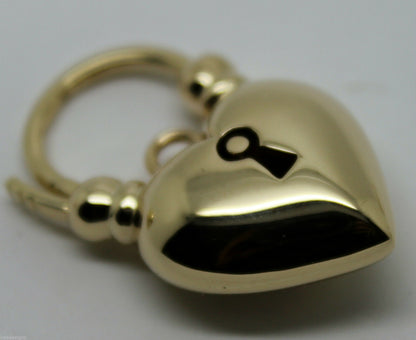 Kaedesigns 9ct 9k 375 Yellow Gold or White Gold or Rose Gold Heart Locket Padlock