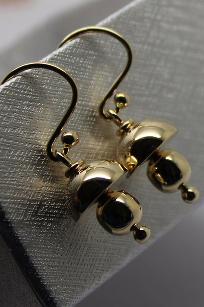 Kaedesigns New Genuine 9ct Yellow, Rose or White Gold Fancy Hook Earrings