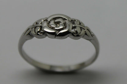Genuine Solid 9ct White Or Rose Or Yellow Gold Flower Ring Choose Size F To K