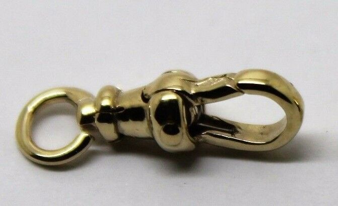 Genuine 9ct or 18ct Yellow or Rose Gold Albert Swivel Clasp 15mm Size