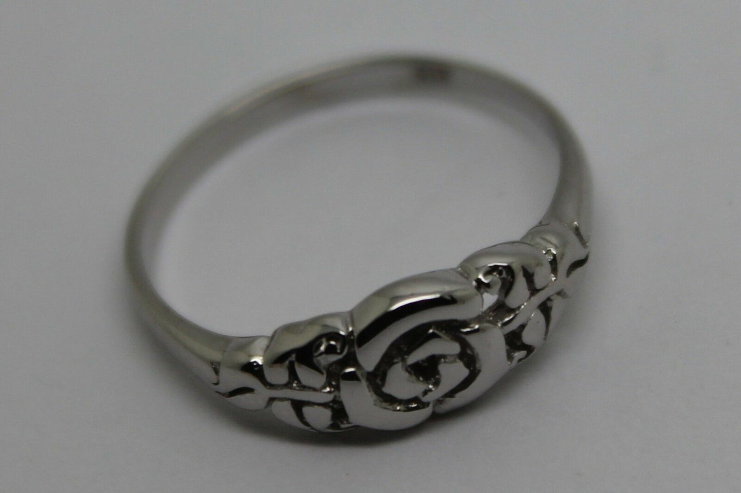 Genuine Solid 9ct White Or Rose Or Yellow Gold Flower Ring Choose Size F To K