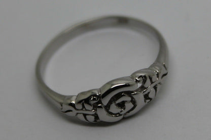 Genuine Solid 9ct White Or Rose Or Yellow Gold Flower Ring Choose Size F To K