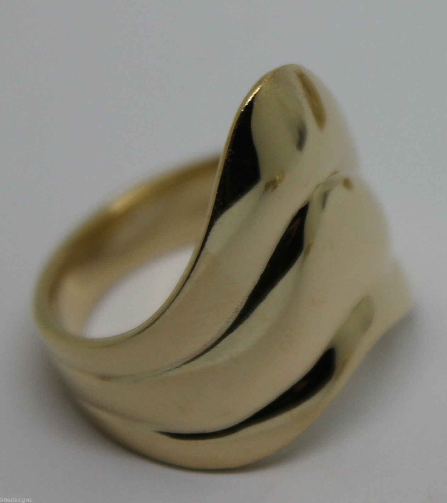 Genuine 9ct 375 Solid Rose Or Yellow Or White Gold Wide Pointy Ring In Your Size