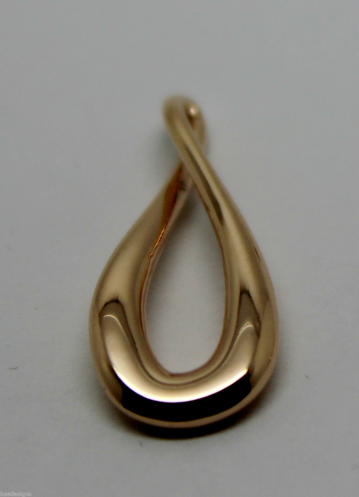 Kaedesigns Genuine 9ct 9K 375 Yellow or Rose or White Gold Large Tear Drop Pendant