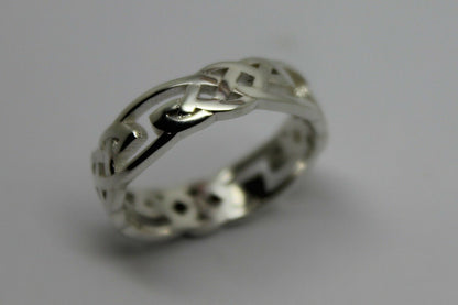 Genuine Size O 1/2 Sterling Silver 925 Celtic Weave Ring