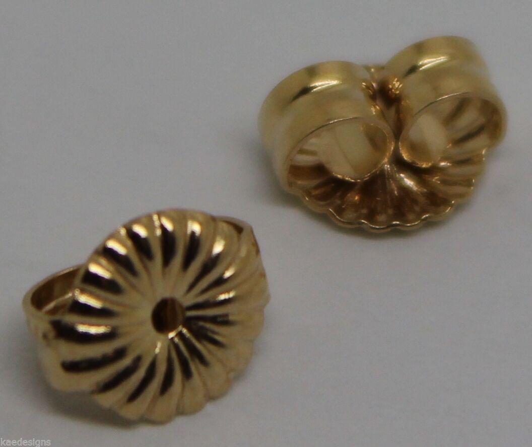 Kaedesigns 9ct 9k 375 Yellow Or White Gold Flower Earring Butterfly Backs 5.5mm Or 9mm