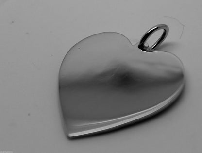 Genuine 375 9ct Yellow Or Rose Or White Gold Large Heart Shield Pendant