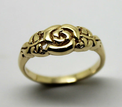 Genuine Solid 9ct White Or Rose Or Yellow Gold Flower Ring Choose Size F To K