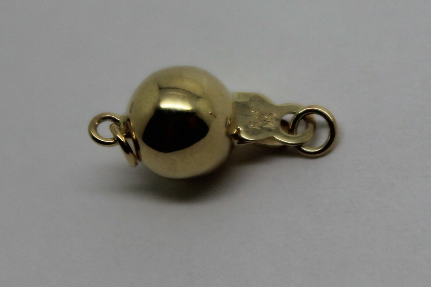 Genuine 9ct Yellow Gold 6mm, 7mm, 8mm & 10mm Plain Ball Pearl Clasp