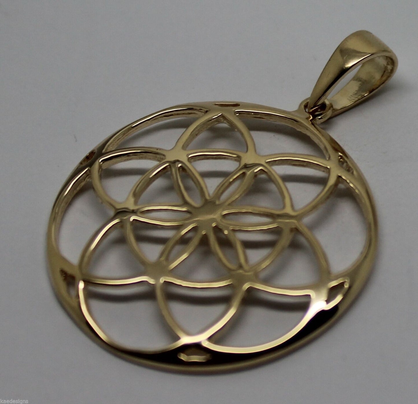 Kaedesigns Genuine Solid Sterling Silver or 9ct Yellow Or Rose Or White Gold Filigree Star Pendant