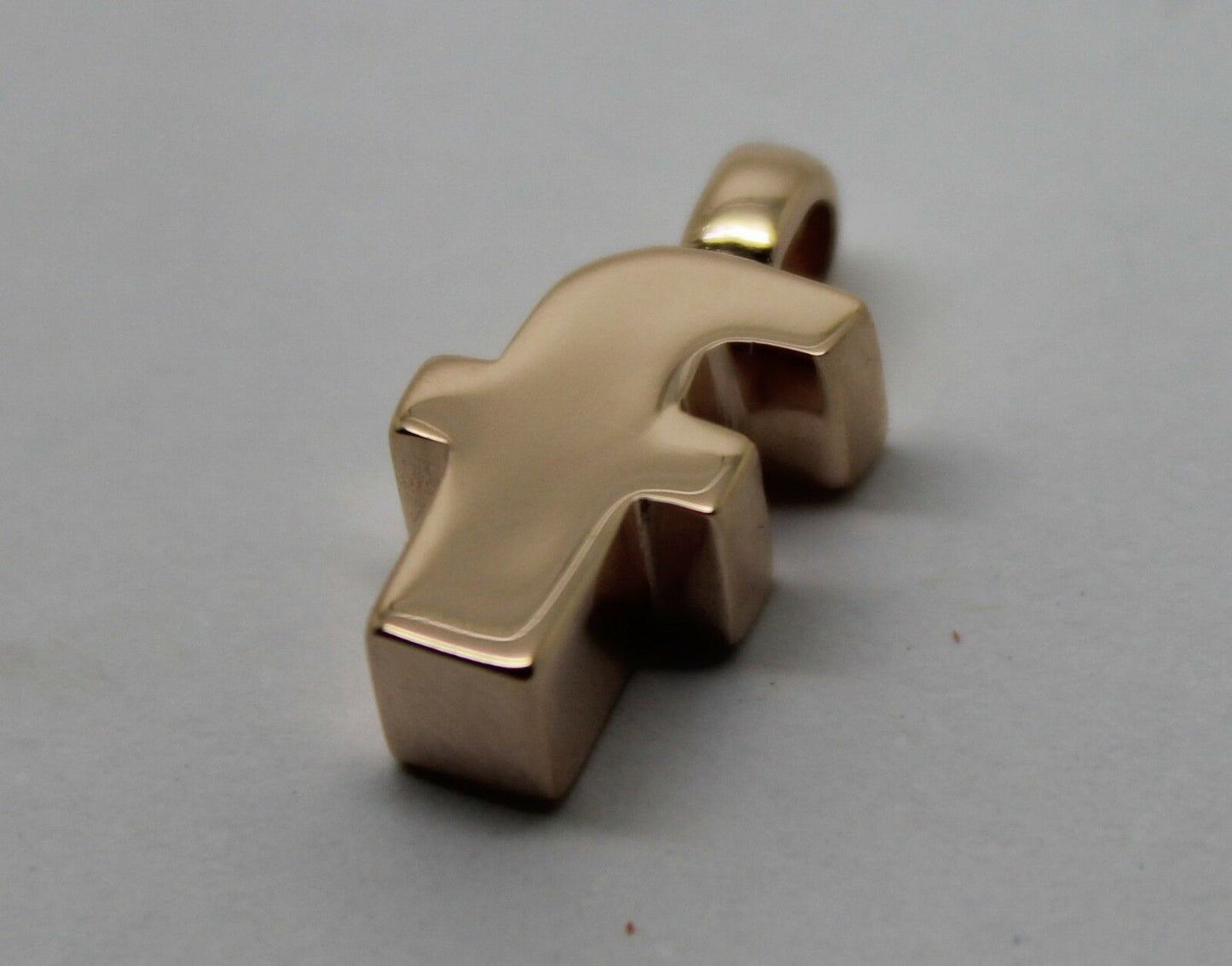 Kaedesigns, Genuine 375 9ct Yellow Or Rose Or White Gold 375 Initial Pendant F