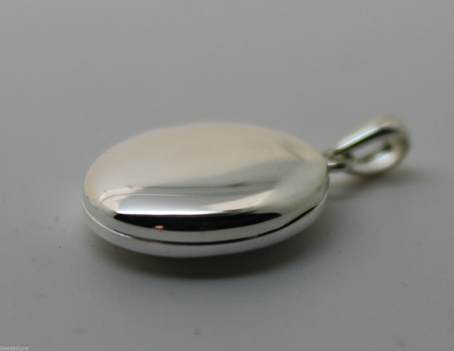 Genuine Sterling Silver 925 Oval Locket Pendant With 2 Photos