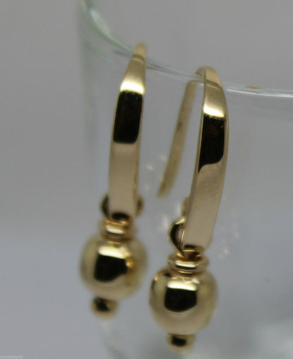 Kaedesigns, Genuine 9ct 9k 375 Yellow Or Rose Or White Gold 6mm Ball Drop Earrings