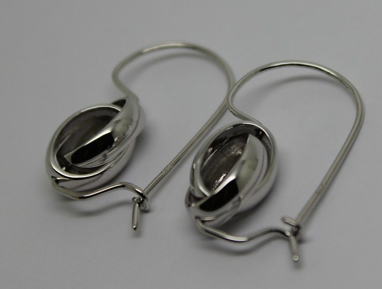 Kaedesigns Genuine 9ct 9K 375 Yellow, Rose or White  Gold Spinning Oval Belcher Ball Earrings