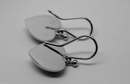 Genuine 9ct Yellow Gold or White Gold or Rose Gold Half Heart Earrings