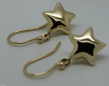 Kaedesigns, 9ct Yellow Or White Or Rose Gold Bubble Drop Star Hook Earrings
