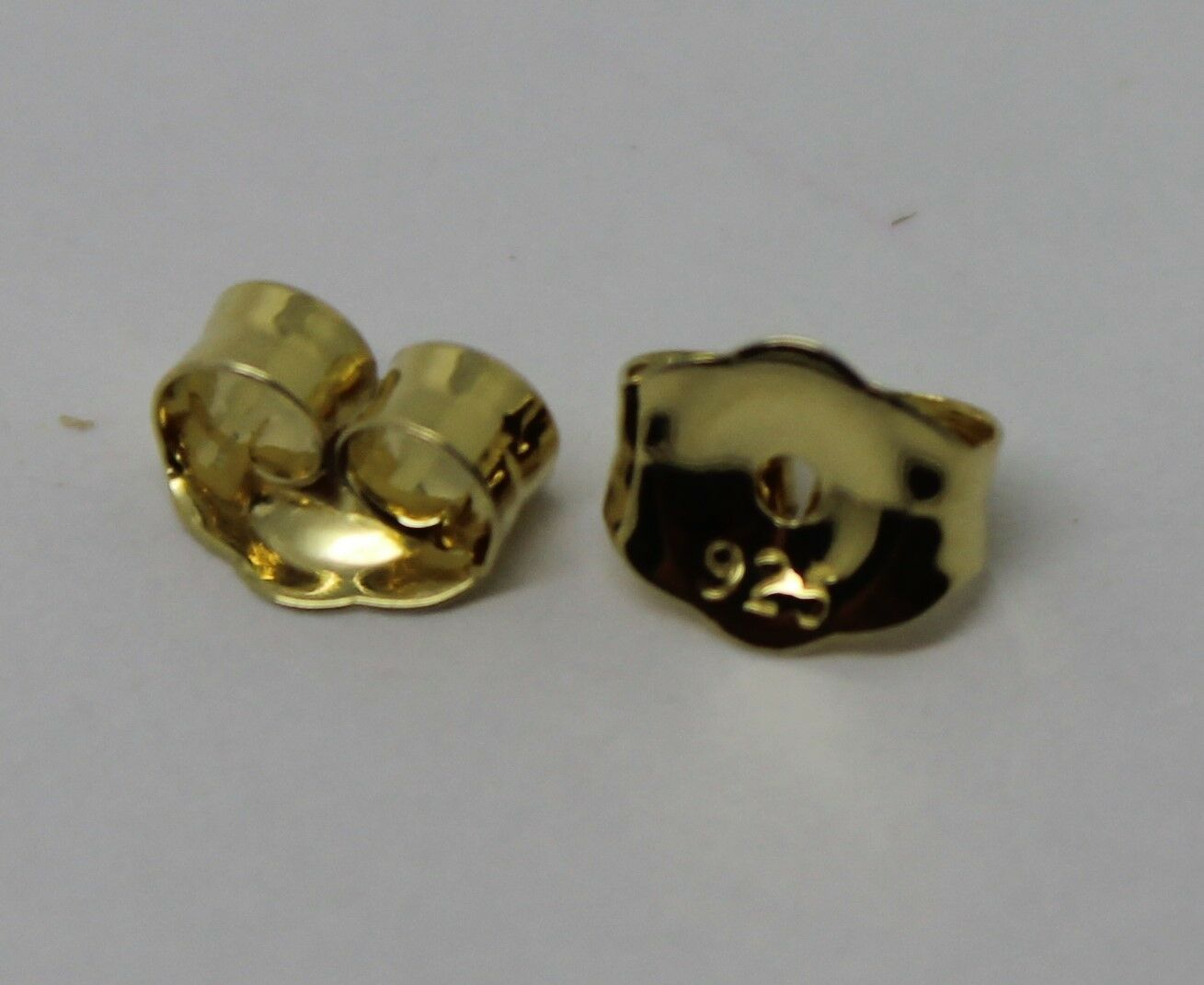 Kaedesigns SGP Yellow Gold Plated Sterling Silver 925 Earrings Butterfly Backs 4.8mm