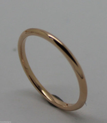 Genuine Solid 9ct 9k White Or Rose Or Yellow Gold 1.5mm Wedding Band Ring