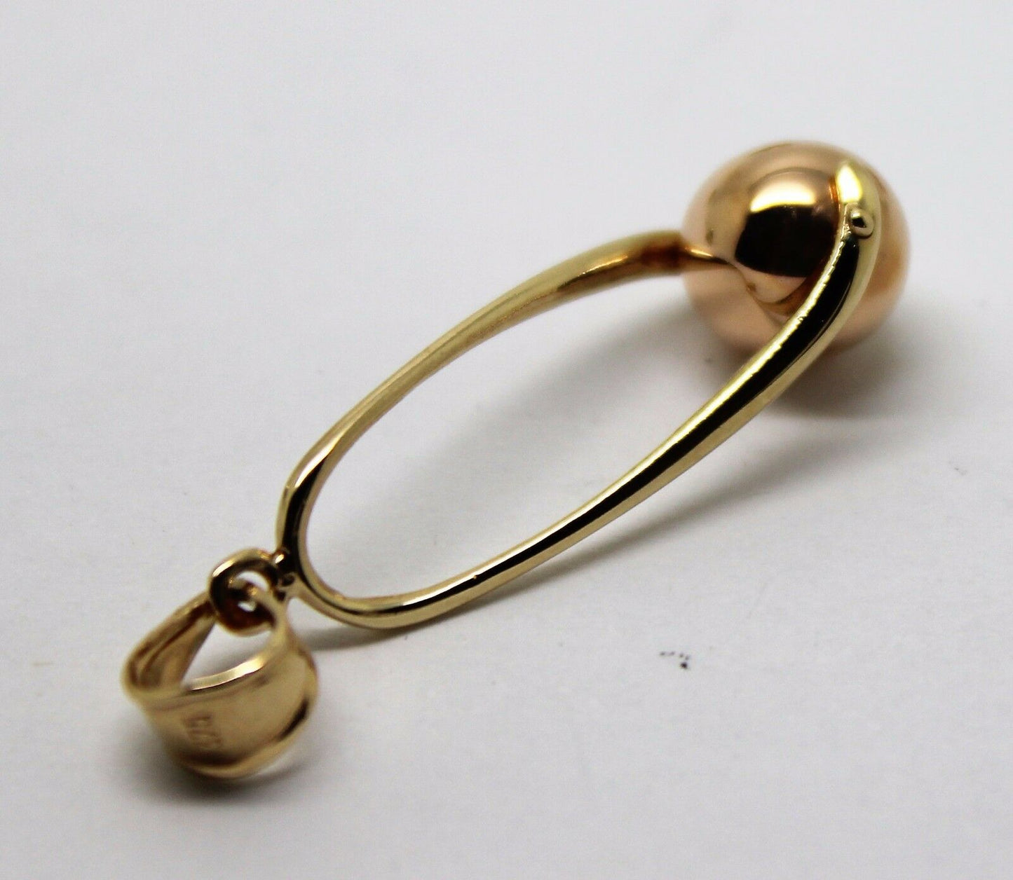 Kaedesigns Genuine 9ct 9k 375 Yellow & Rose Gold 8mm Ball Pendant