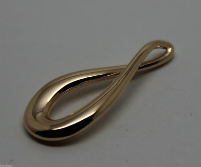 Kaedesigns Genuine 9ct 9K 375 Yellow or Rose or White Gold Large Tear Drop Pendant