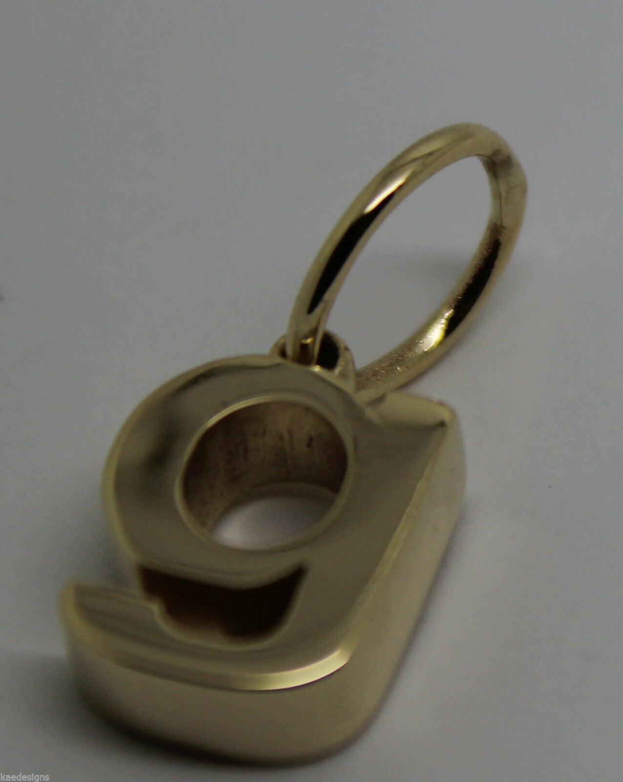 Kaedesigns, Genuine 9ct 9kt Genuine Solid Yellow, Rose or White Gold Initial Pendant G