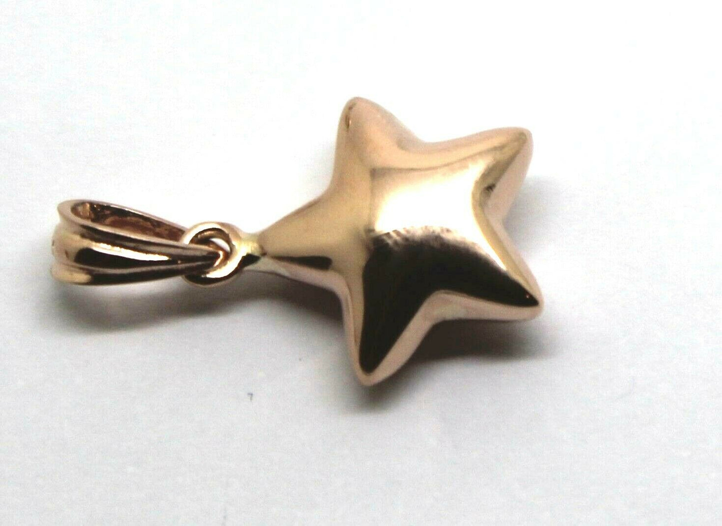 Genuine 9ct 9kt 375 Genuine Yellow, Rose or White Gold Bubble Star Pendant
