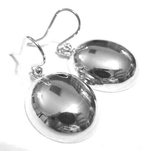 Genuine Huge 9ct 9kt Solid Yellow, Rose or White Gold Large Heavy Half Oval Hook Earrings