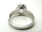 18ct Solid White Gold 1.2ct Cubic Zirconia Round Cut Engagement Ring -Free post