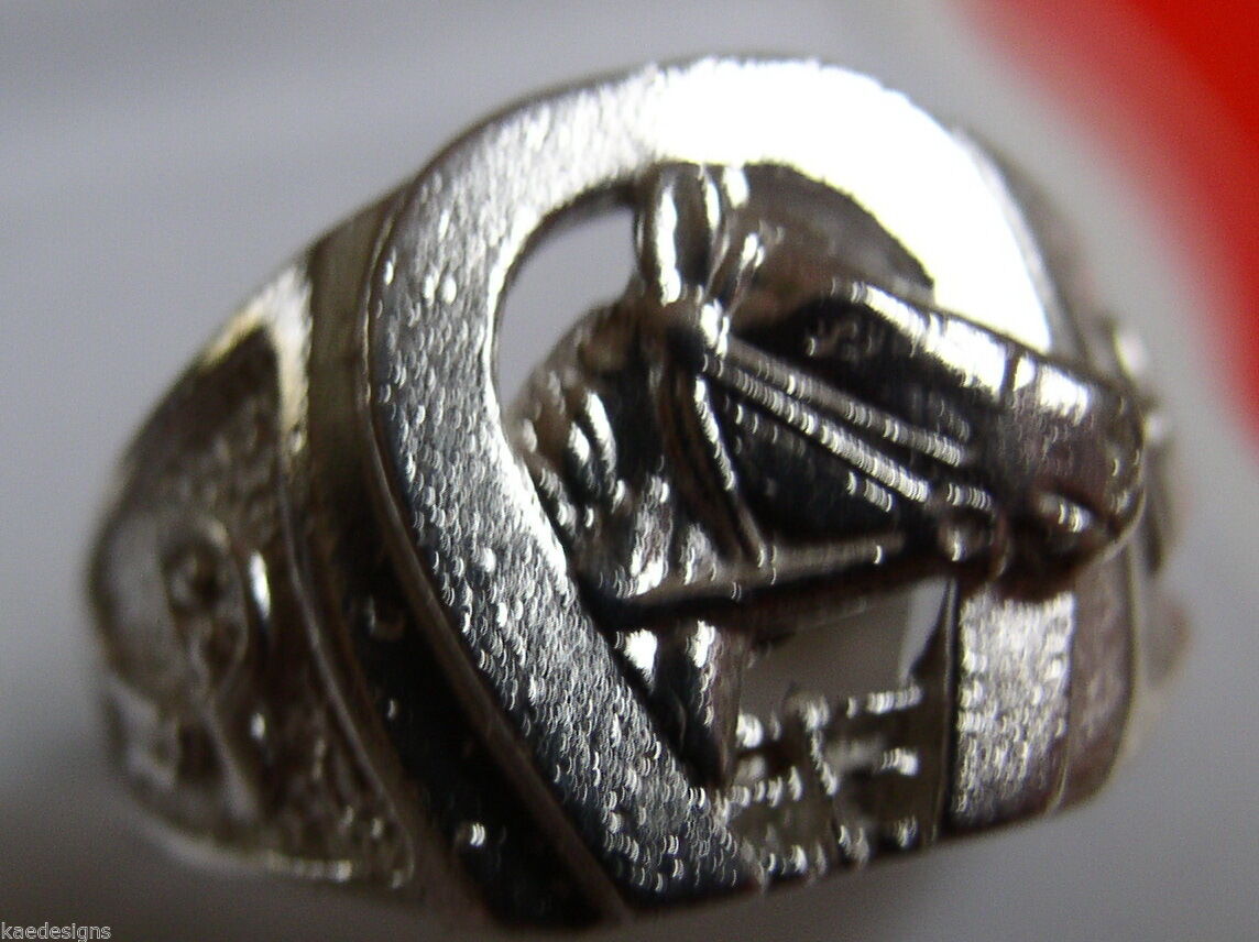 Kaedesigns, 9ct 375 Yellow or Rose or White Gold Large Heavy Horse Shoe Ring 390