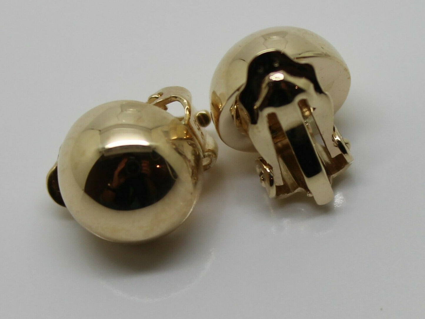 Kaedesigns 9ct 9k 375 Yellow, Rose Or White Gold Clip On 10mm Half Ball Earrings