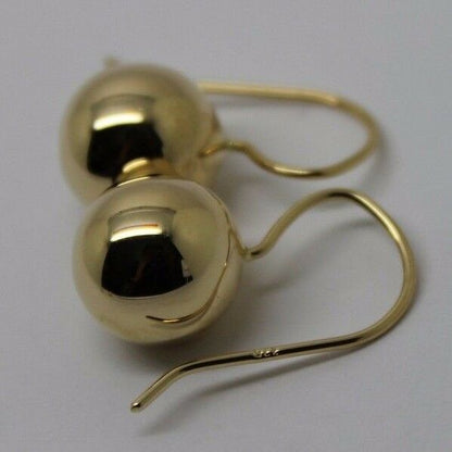 Kaedesigns Genuine 9ct 9k 375 Yellow, Rose or White Gold 12mm Euro Ball Drop Earrings