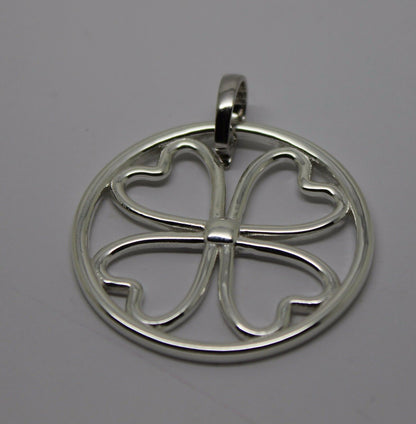 Sterling Silver 925 Four Heart Pendant with Detachable Enhancer