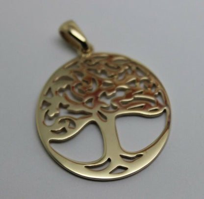 Genuine Heavy Solid 9ct Yellow Or Rose Or White Gold Tree Of Life Med/Large Pendant