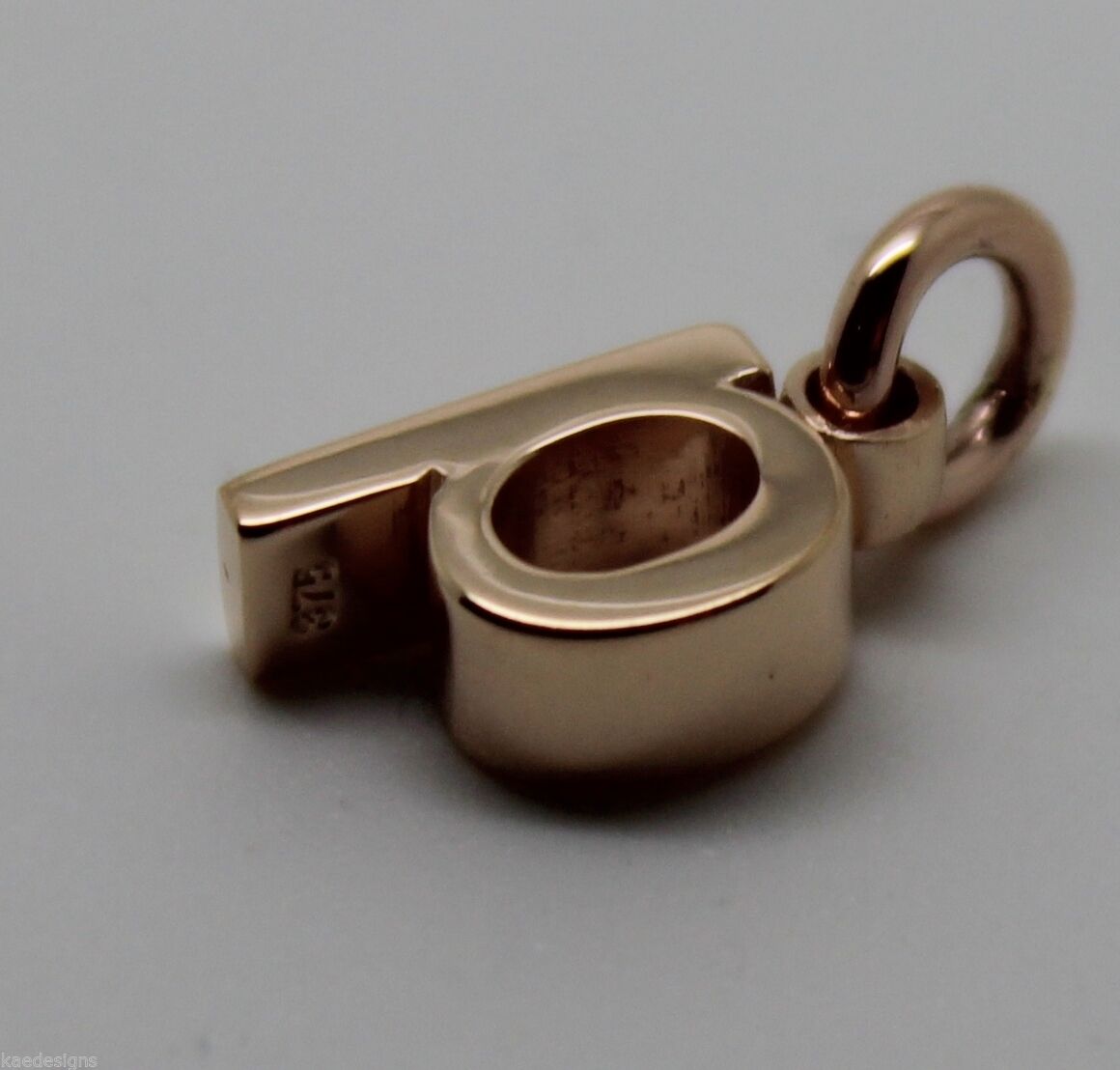 Genuine 9ct Solid Yellow, Rose or White Gold Initial Small Pendant P