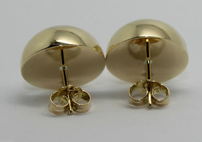 Kaedesigns, 9ct  9k Yellow Or White Or Rose Gold 375 18mm Half Ball Hook Earrings