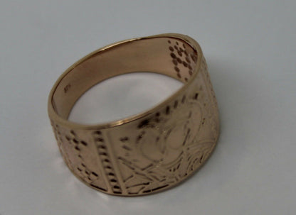 Genuine Solid 9ct 9k 375 White Or Rose Or Yellow Gold St Saint Catherine Ring