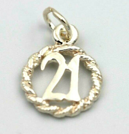 Kaedesigns New Genuine Sterling Silver 925 21st Pendant or Charm