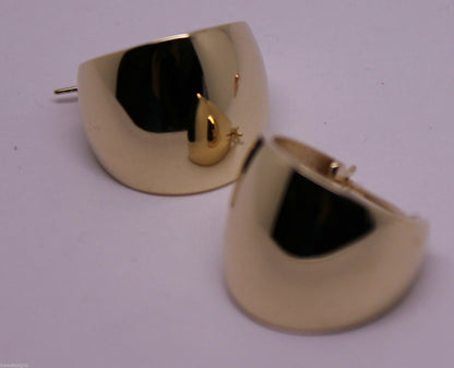 Kaedesigns, Genuine 9ct 9K 15mm Wide Yellow, Rose & White Gold 375, Hoop Full Solid Earrings