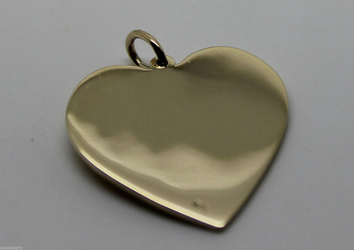 Genuine 375 9ct Yellow Or Rose Or White Gold Large Heart Shield Pendant