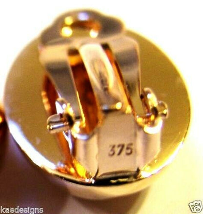 Kaedesigns Genuine 9ct 9K 375 Yellow, Rose or White Gold Clip On Oval Earrings